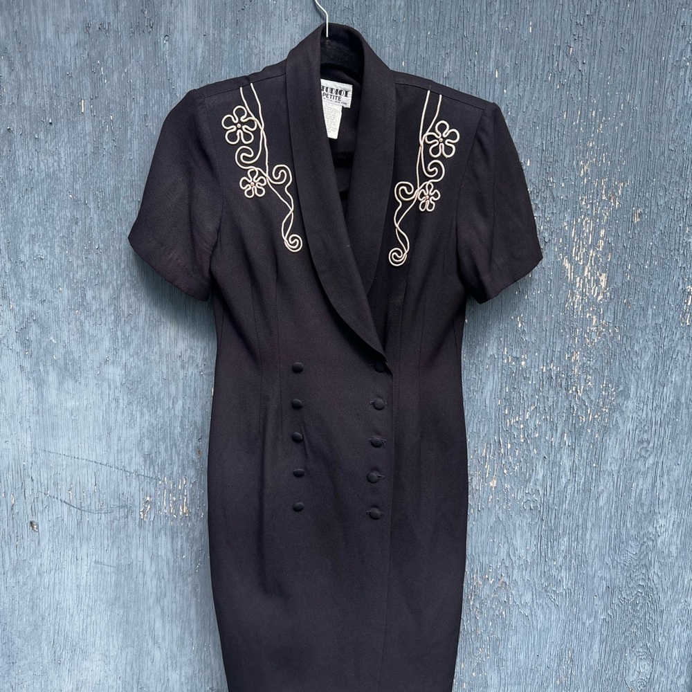 Vintage Studio I Black Embellished Sheath Dress
